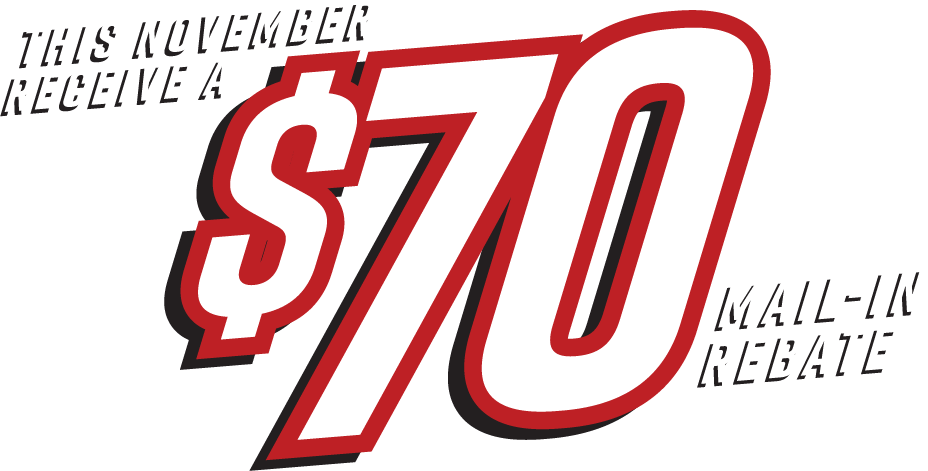 This november receive a $70 mail in rebate